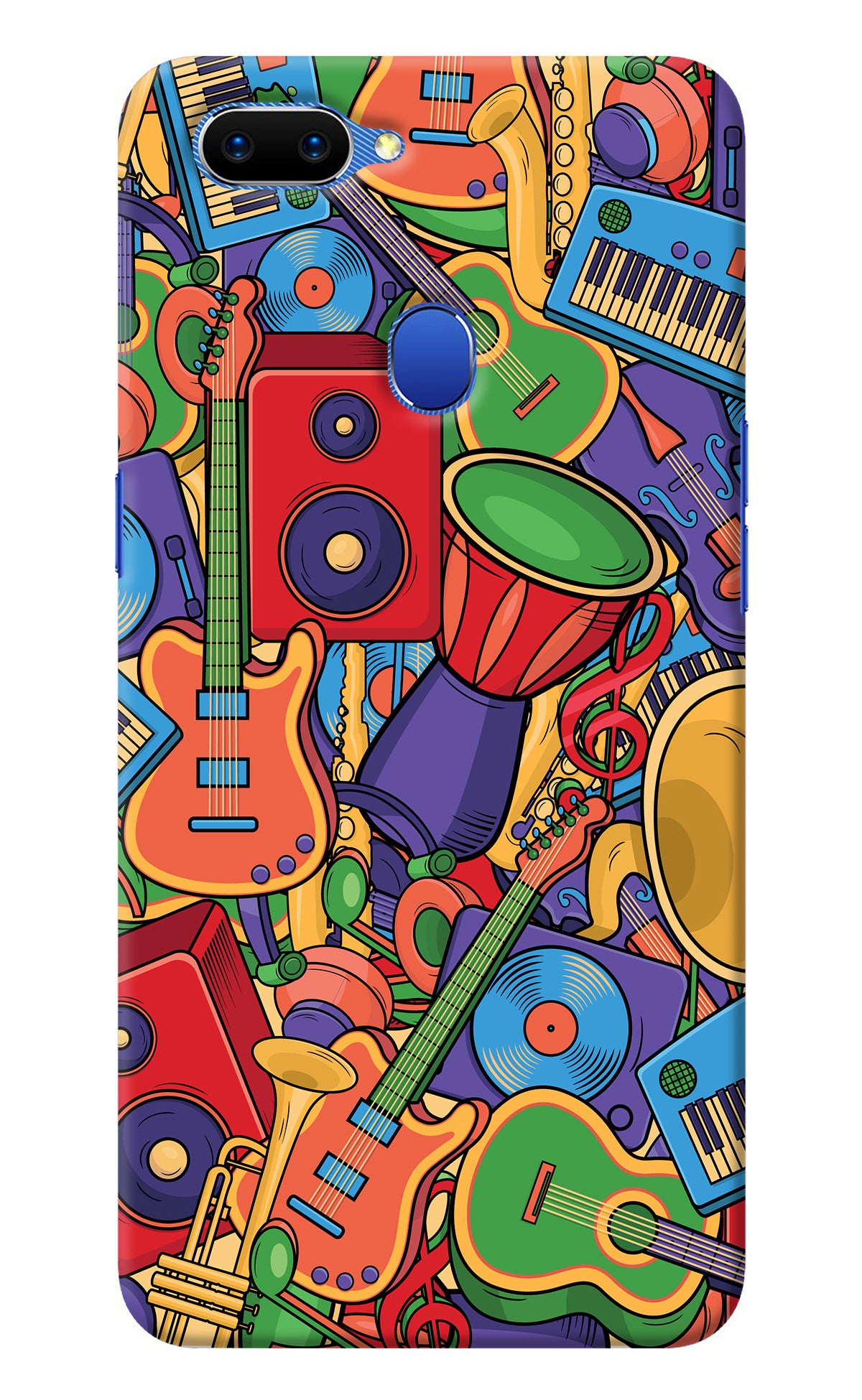 Music Instrument Doodle Oppo A5 Back Cover