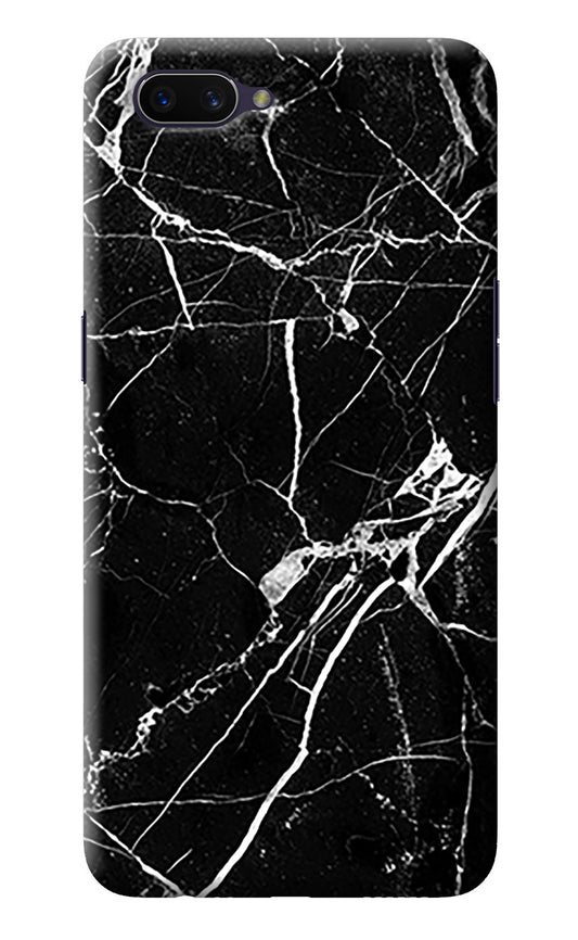 Black Marble Pattern Oppo A3S Back Cover