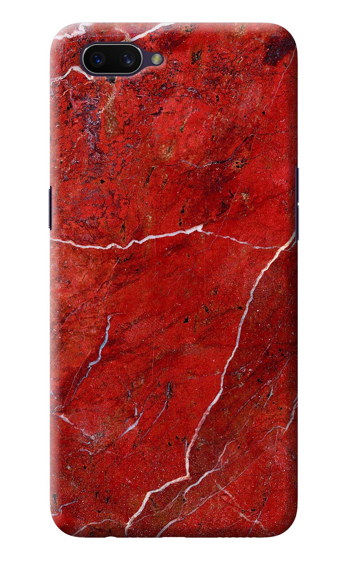 Red Marble Design Oppo A3S Back Cover