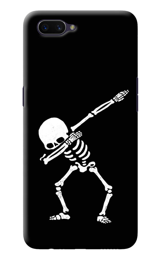 Dabbing Skeleton Art Oppo A3S Back Cover