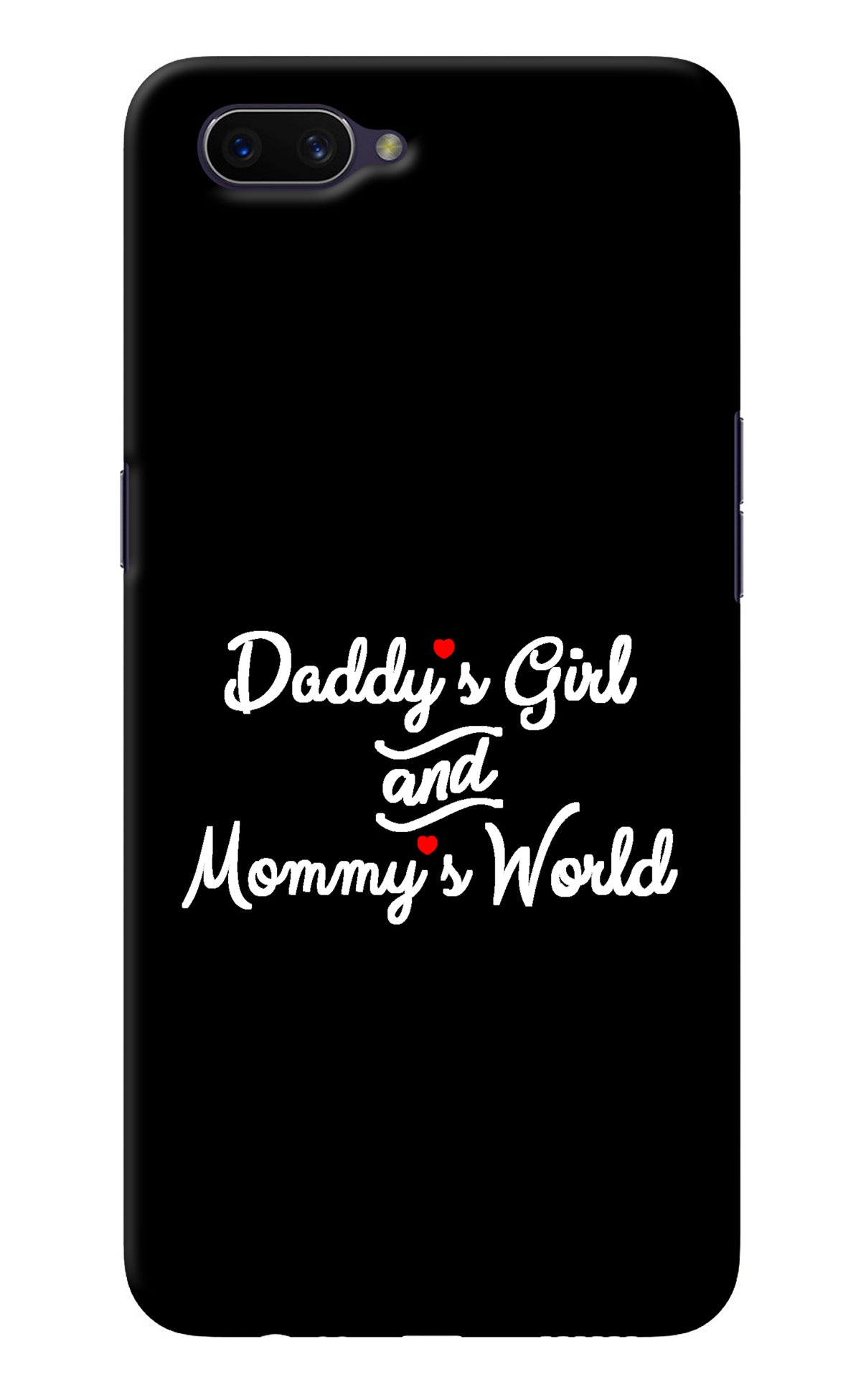 Daddy's Girl and Mommy's World Oppo A3S Back Cover