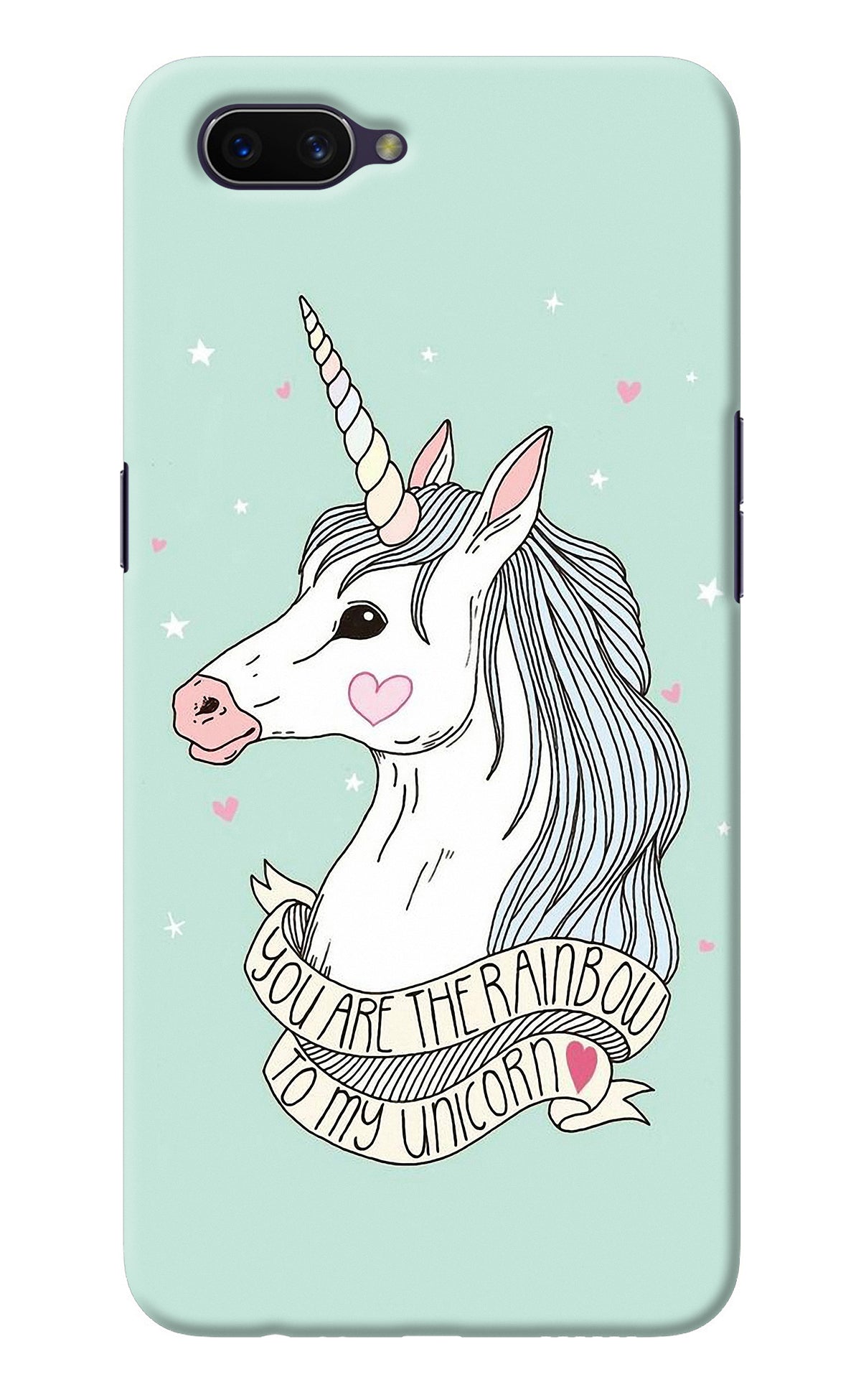 Unicorn Wallpaper Oppo A3S Back Cover