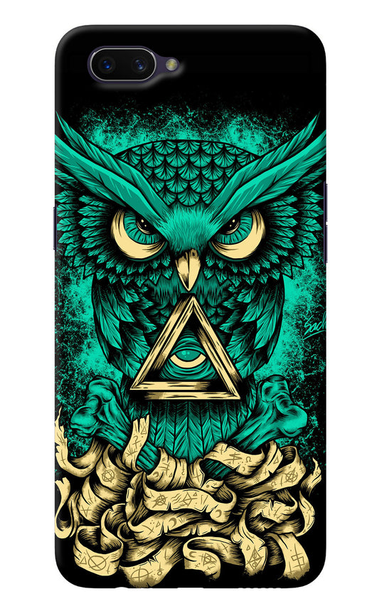 Green Owl Oppo A3S Back Cover