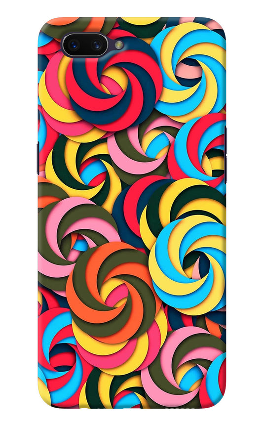Spiral Pattern Oppo A3S Back Cover