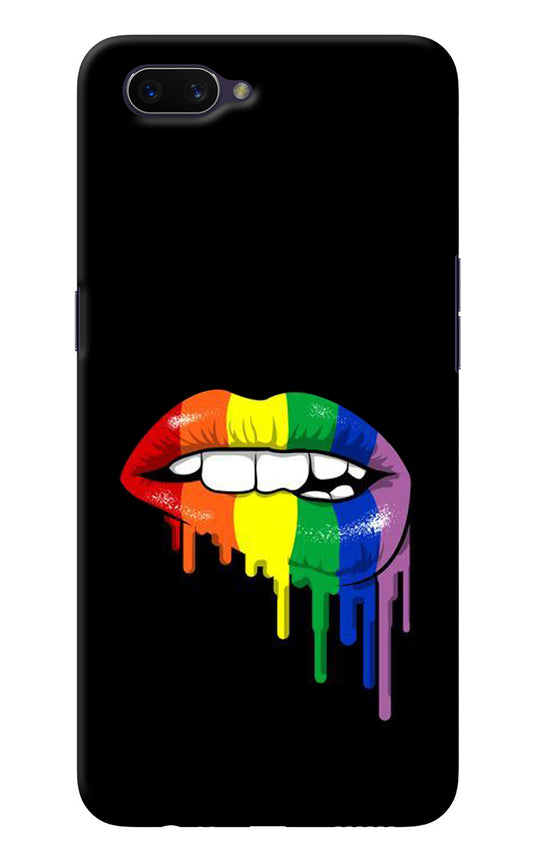 Lips Biting Oppo A3S Back Cover