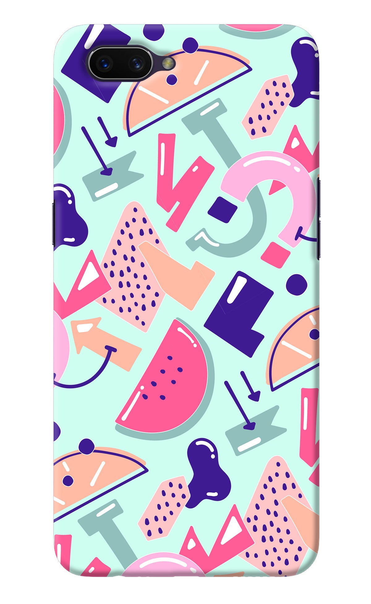 Doodle Pattern Oppo A3S Back Cover