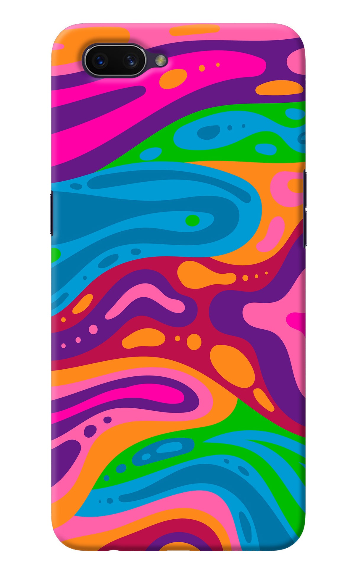 Trippy Pattern Oppo A3S Back Cover