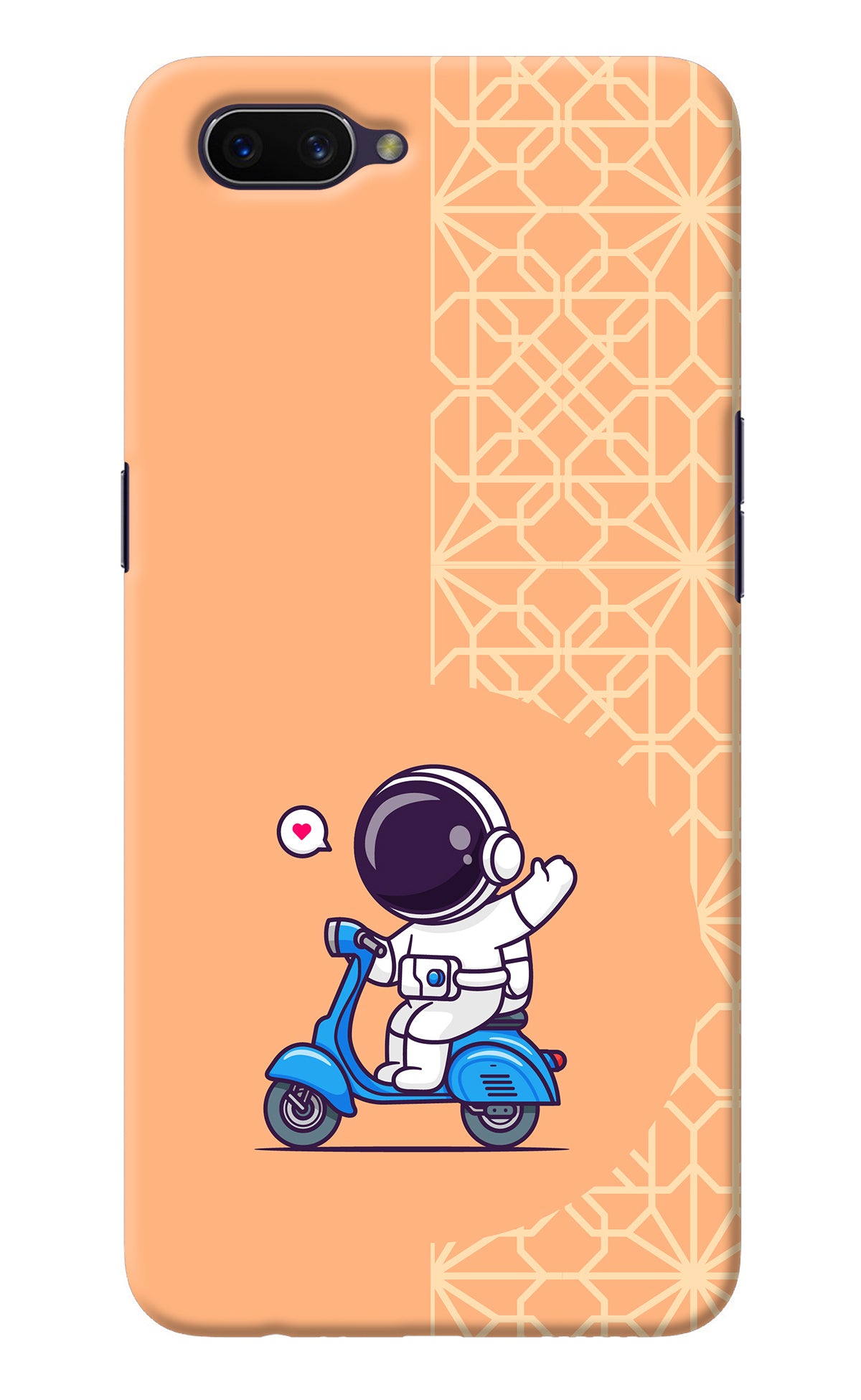 Cute Astronaut Riding Oppo A3S Back Cover