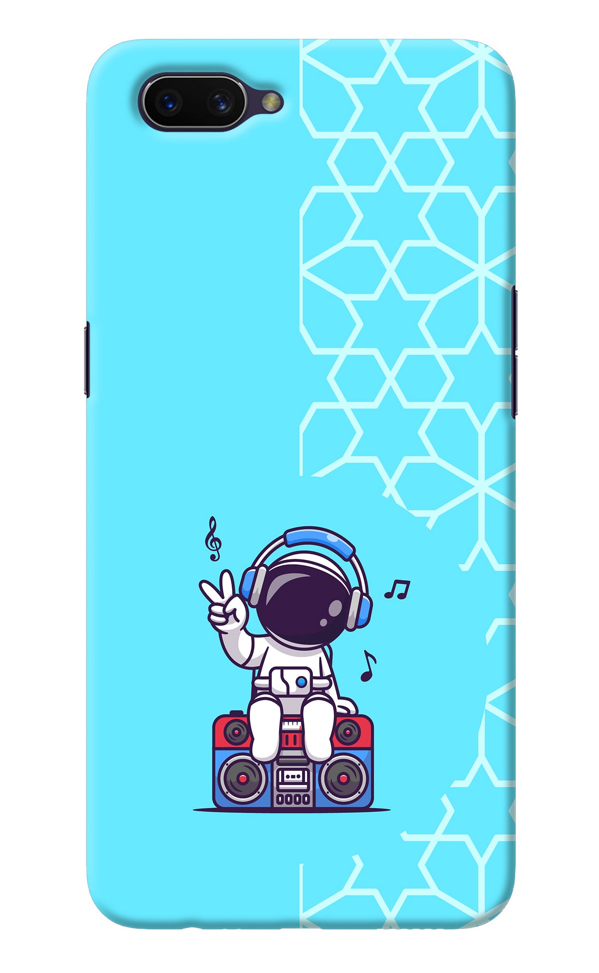 Cute Astronaut Chilling Oppo A3S Back Cover