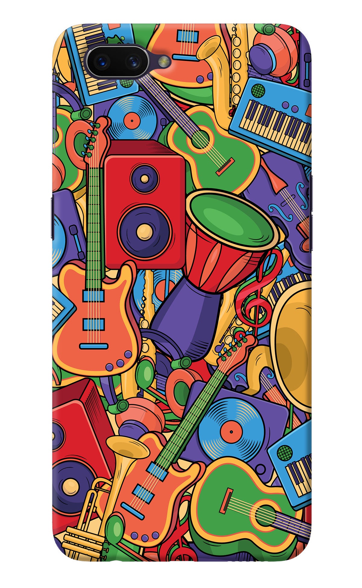 Music Instrument Doodle Oppo A3S Back Cover