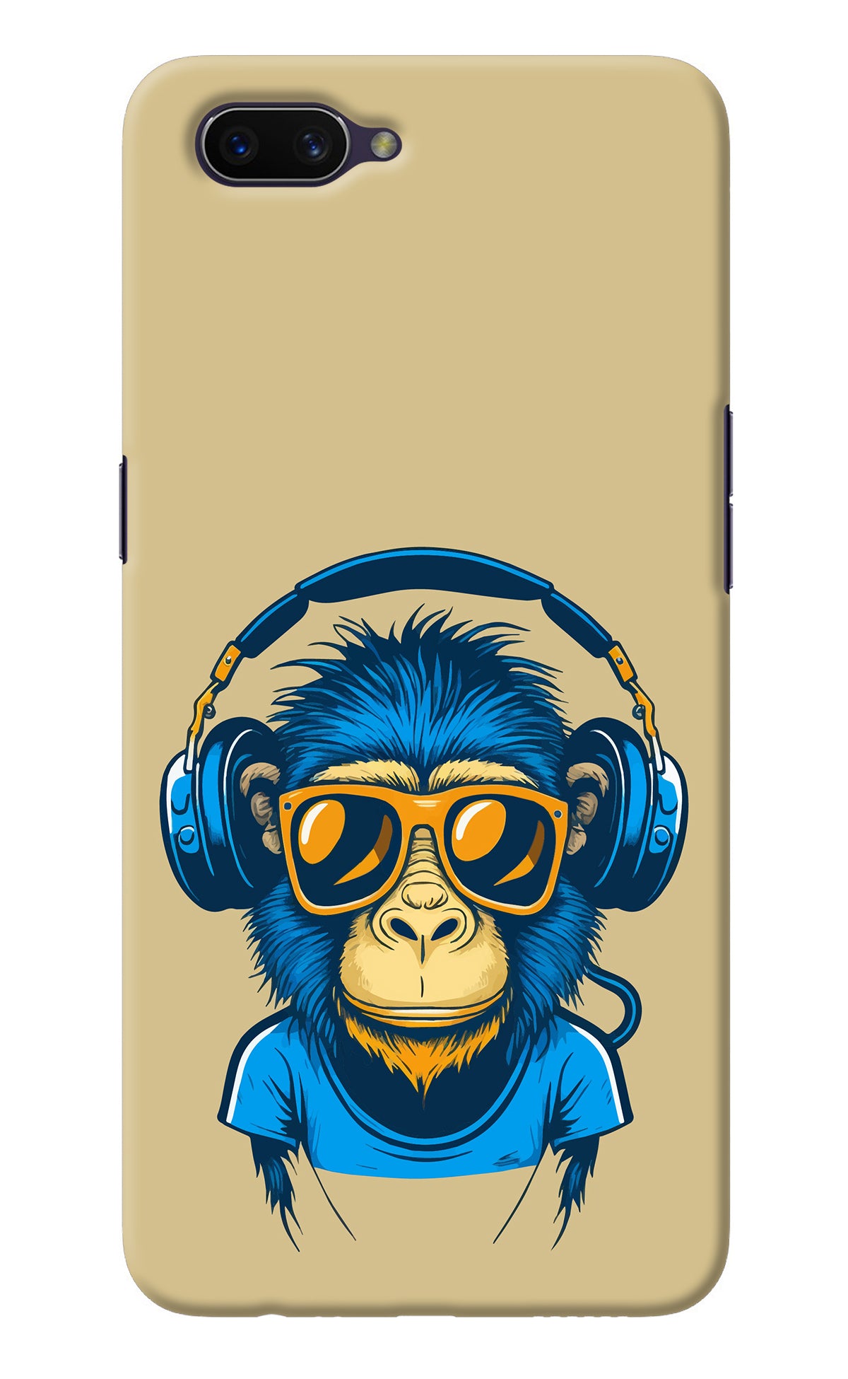 Monkey Headphone Oppo A3S Back Cover