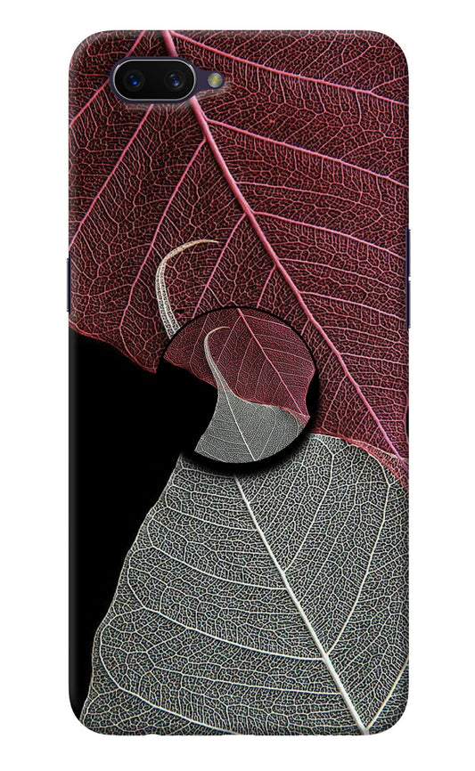 Leaf Pattern Oppo A3S Pop Case
