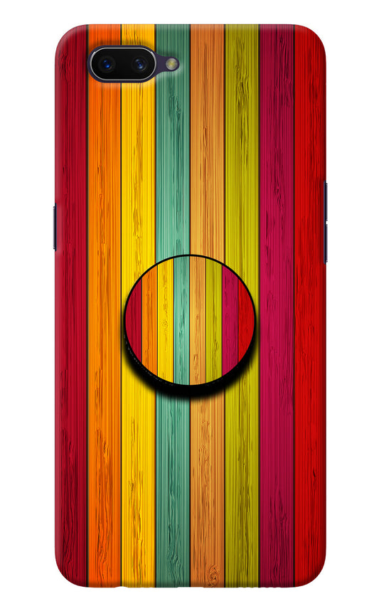 Multicolor Wooden Oppo A3S Pop Case