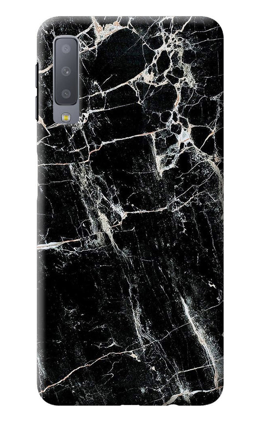 Black Marble Texture Samsung A7 Back Cover