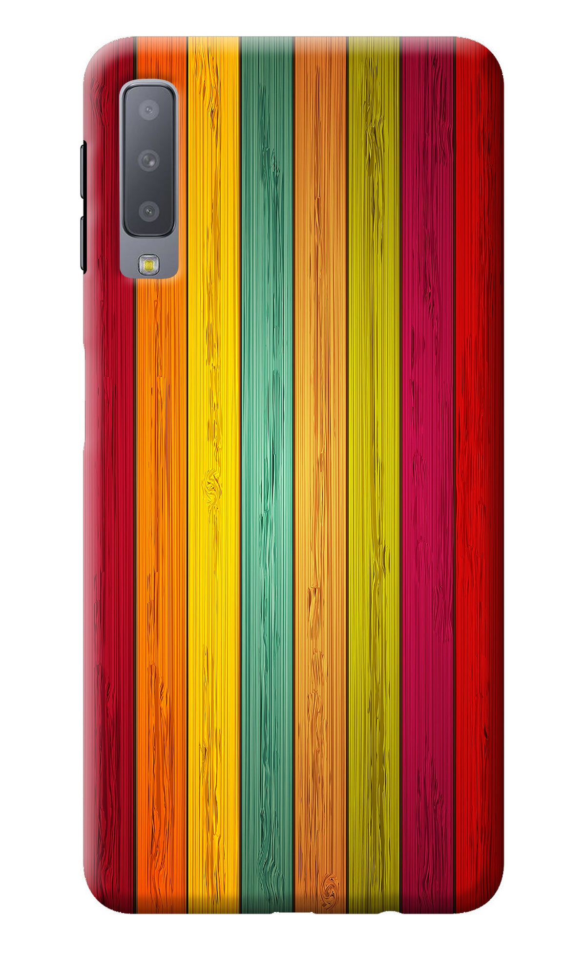 Multicolor Wooden Samsung A7 Back Cover