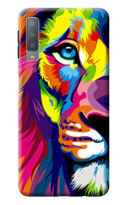 Lion Half Face Samsung A7 Back Cover