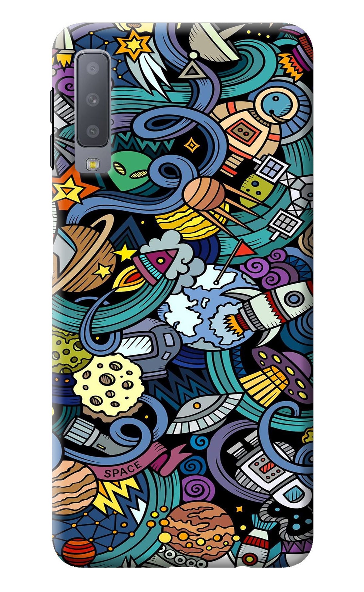 Space Abstract Samsung A7 Back Cover