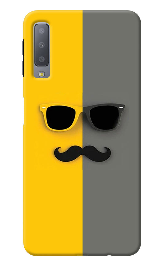 Sunglasses with Mustache Samsung A7 Back Cover