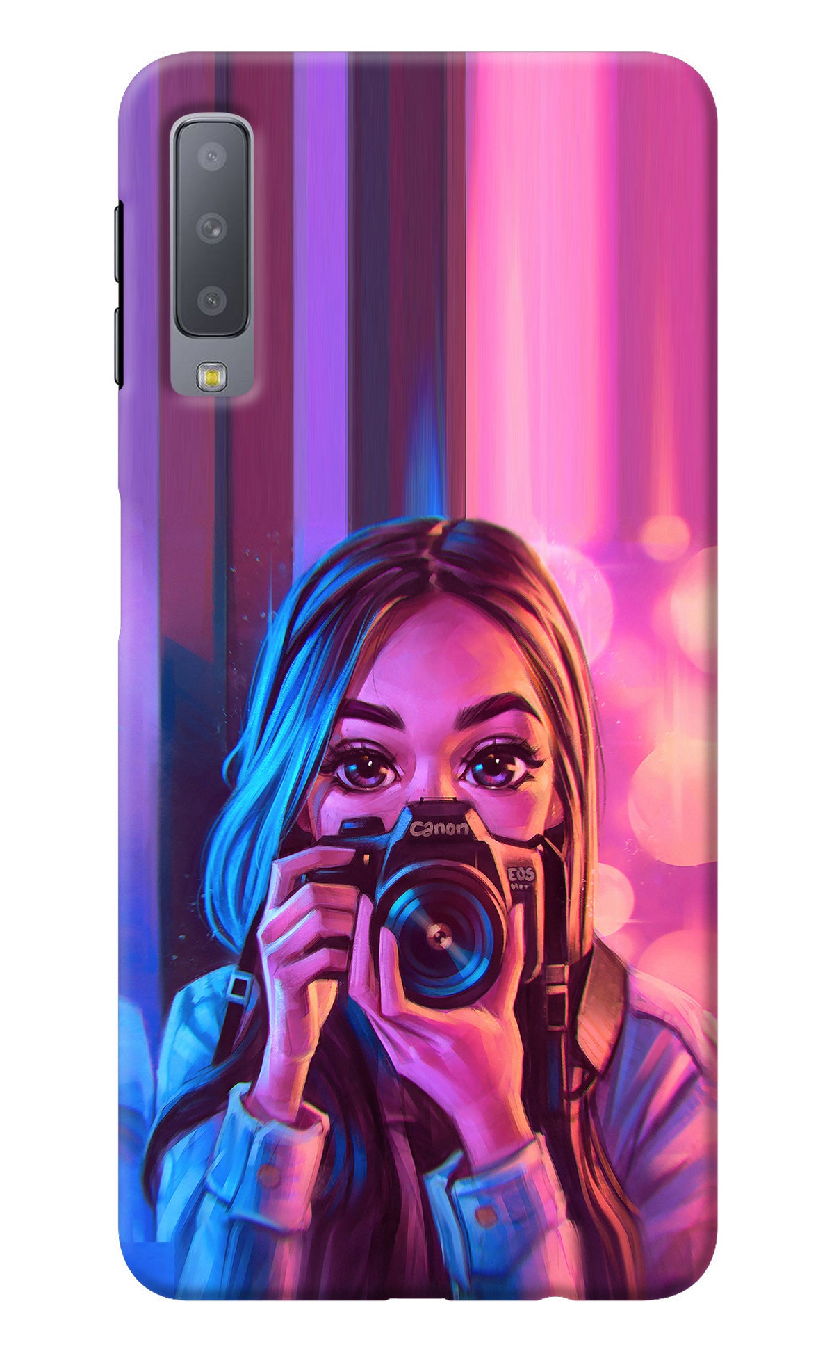 Girl Photographer Samsung A7 Back Cover