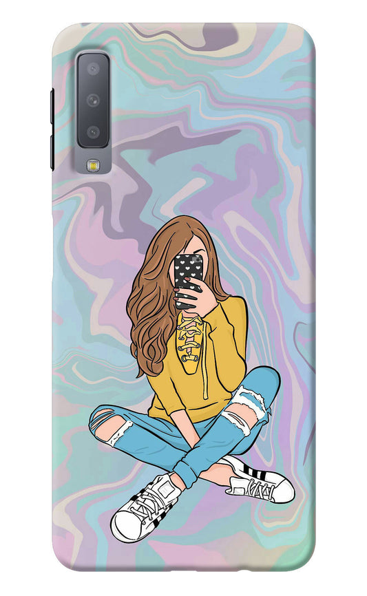 Selfie Girl Samsung A7 Back Cover