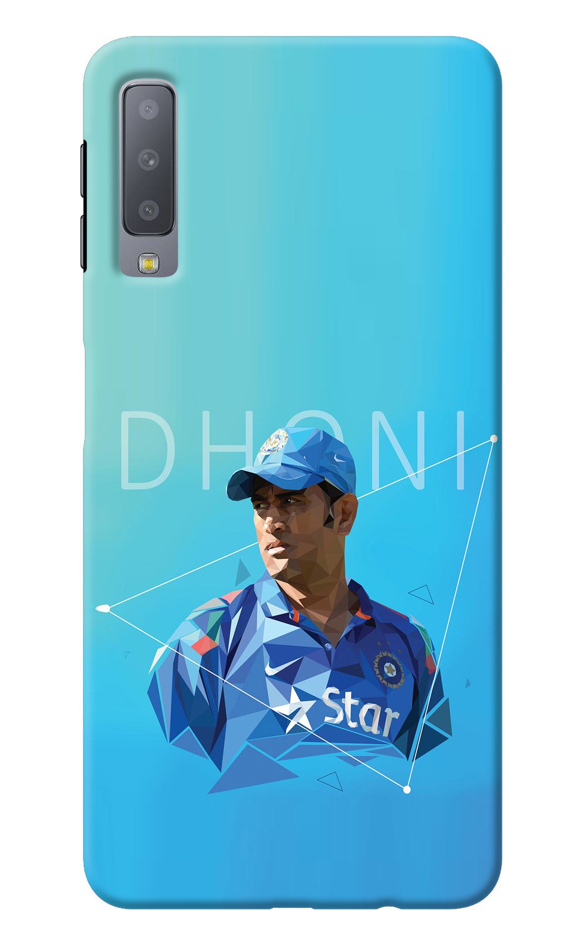 Dhoni Artwork Samsung A7 Back Cover