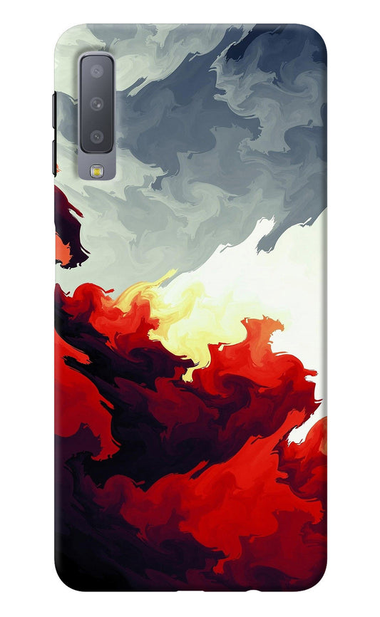 Fire Cloud Samsung A7 Back Cover