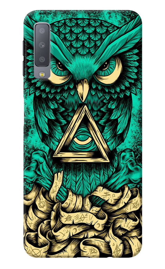 Green Owl Samsung A7 Back Cover
