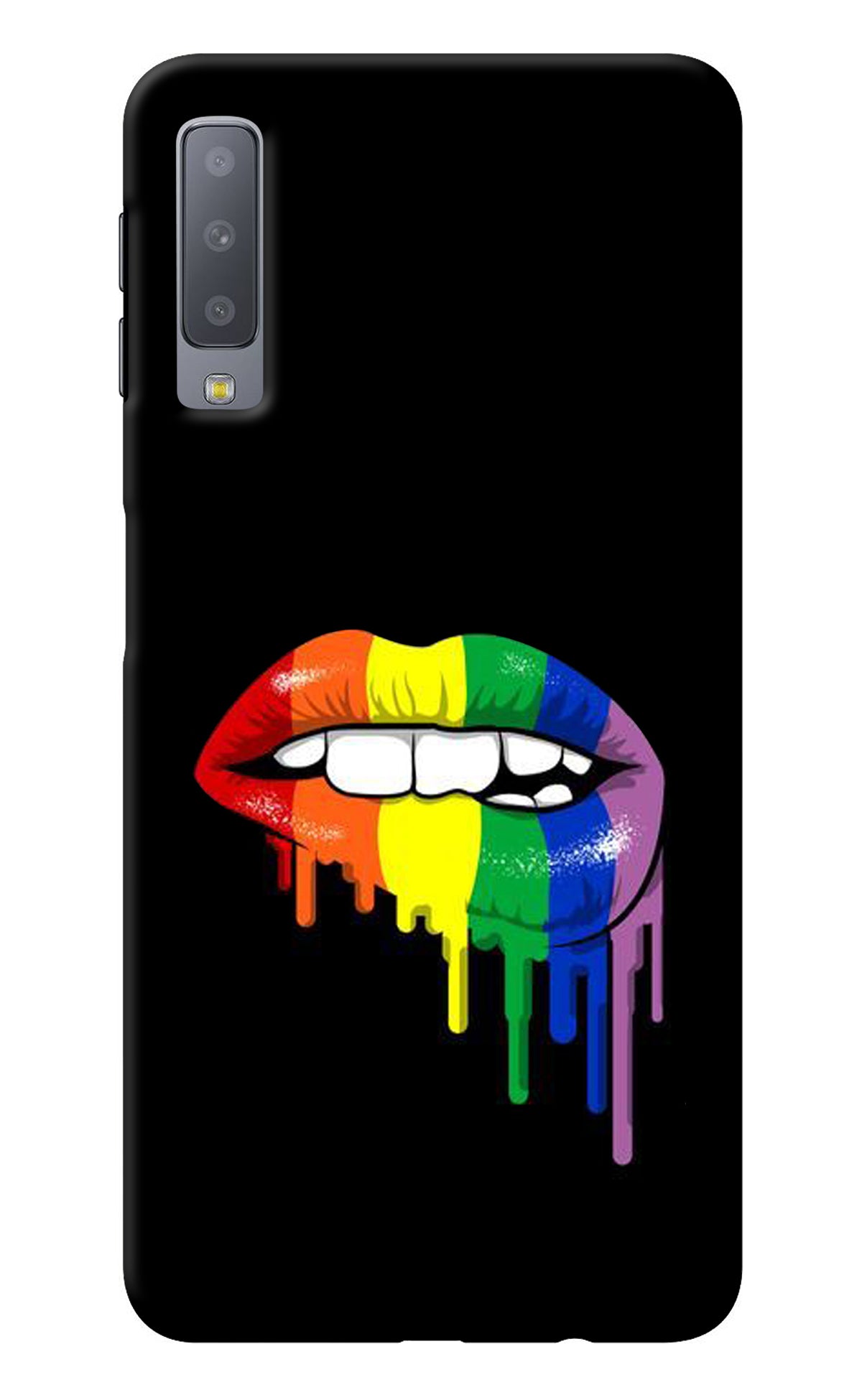 Lips Biting Samsung A7 Back Cover