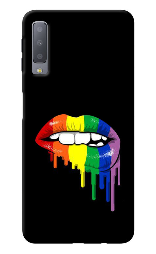 Lips Biting Samsung A7 Back Cover