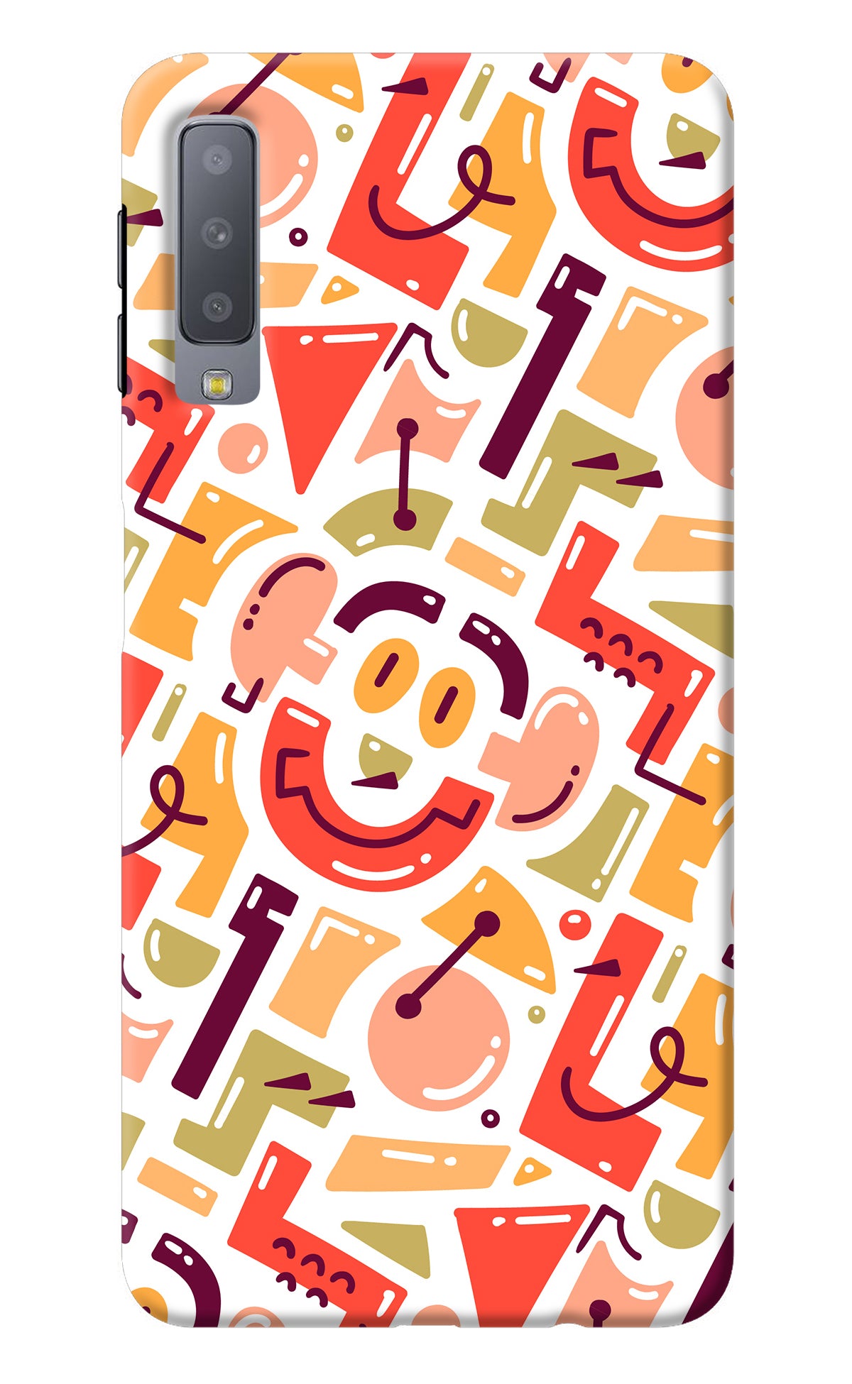 Doodle Pattern Samsung A7 Back Cover