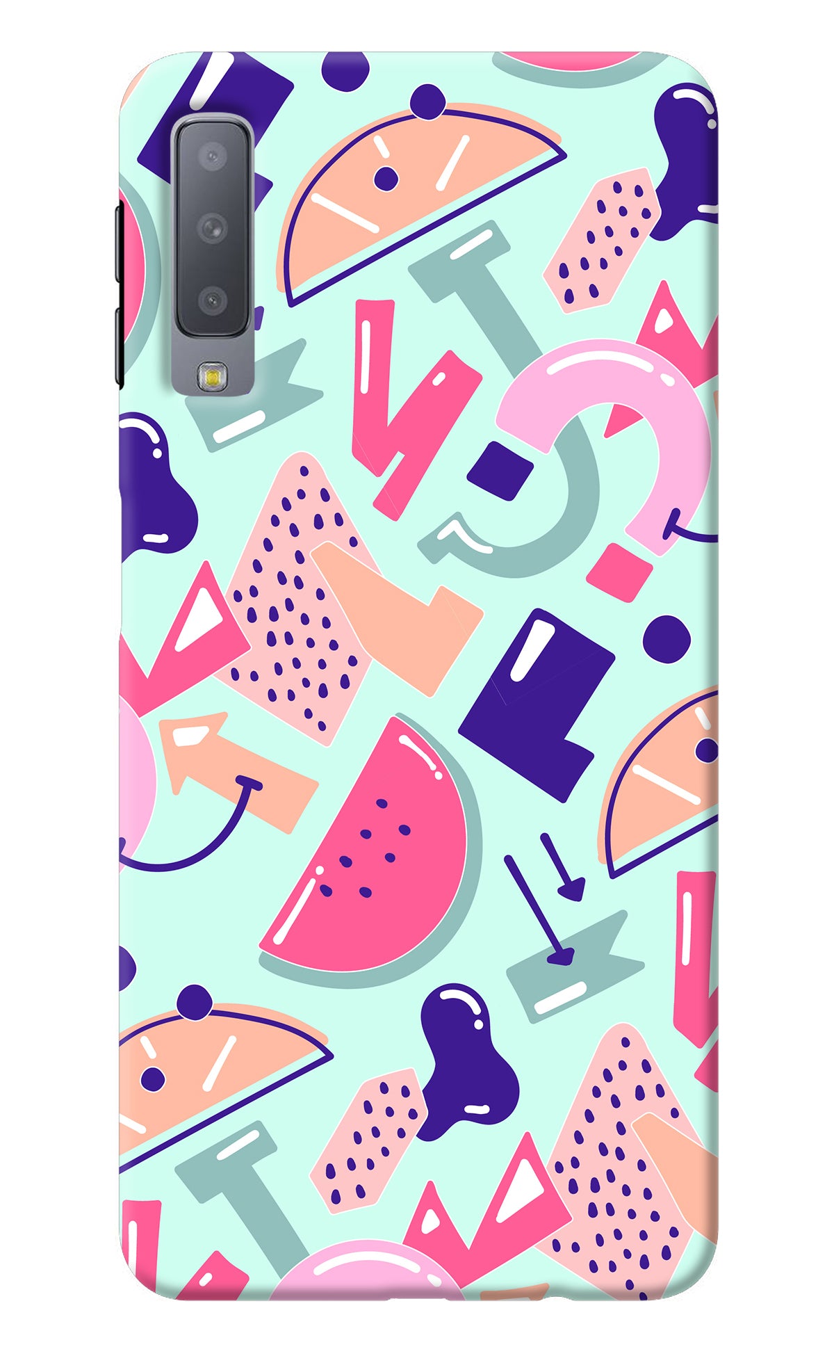 Doodle Pattern Samsung A7 Back Cover