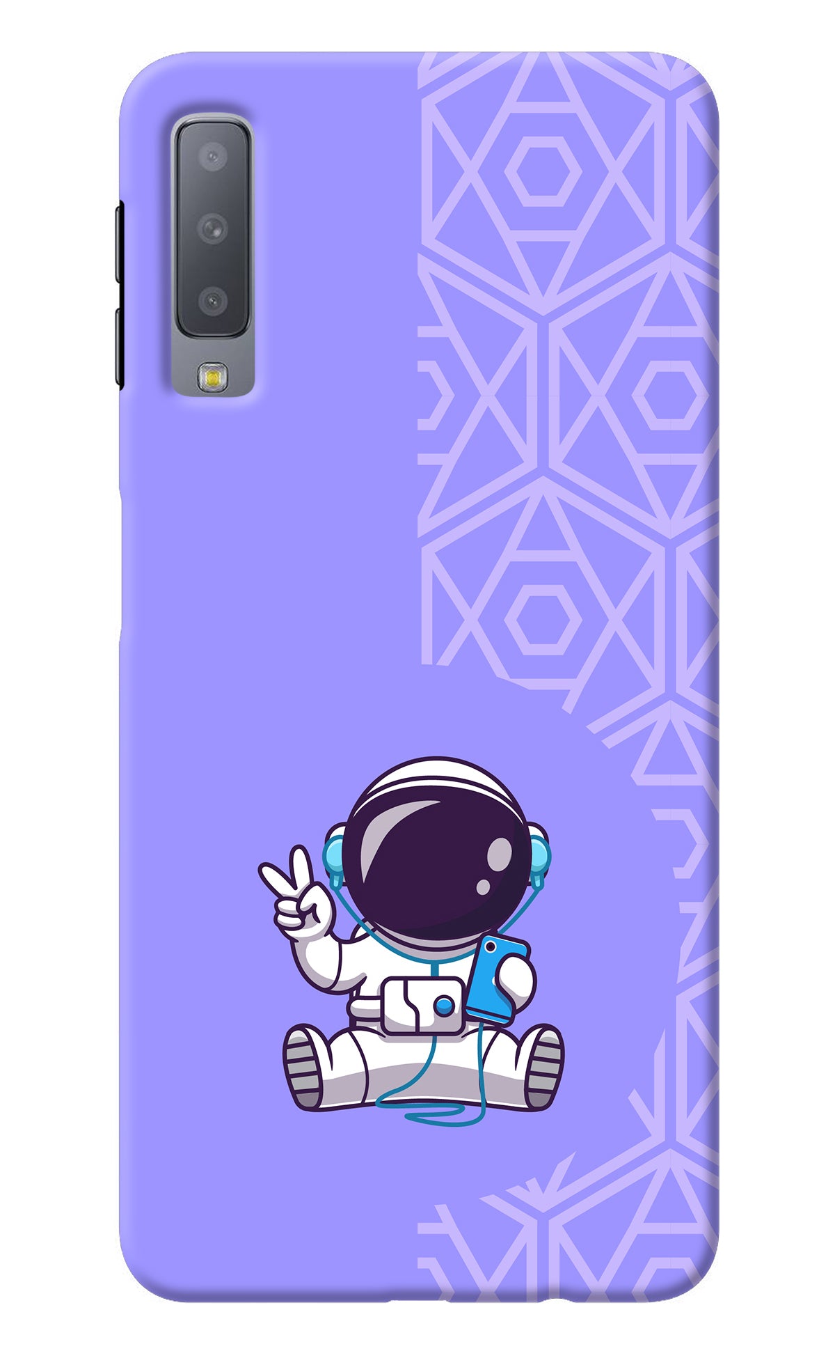 Cute Astronaut Chilling Samsung A7 Back Cover