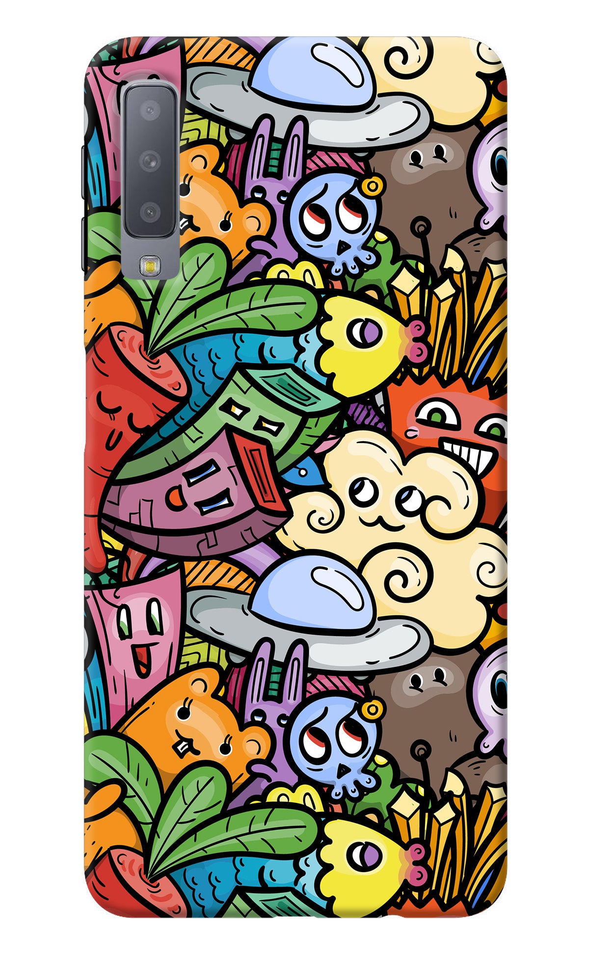 Veggie Doodle Samsung A7 Back Cover