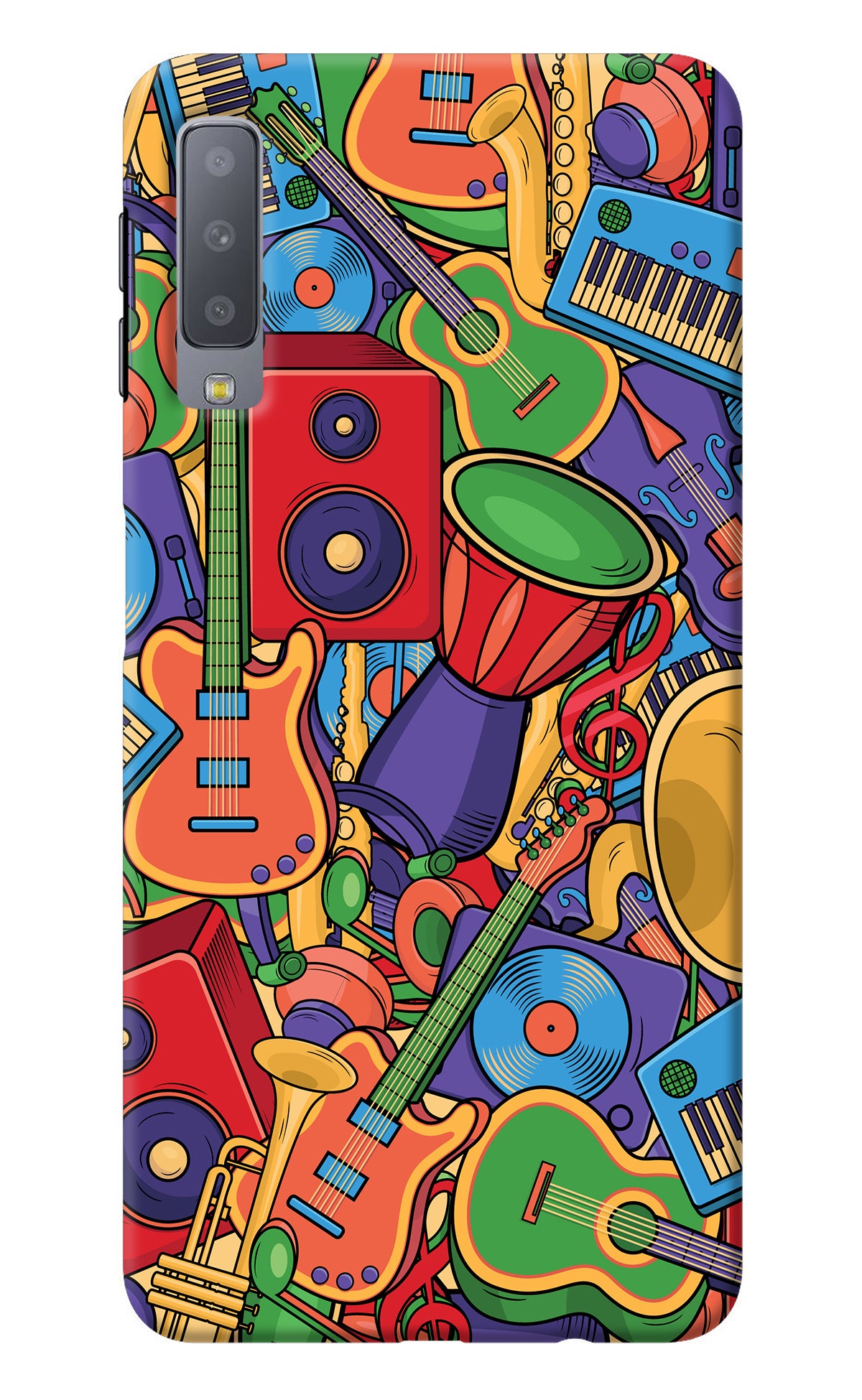 Music Instrument Doodle Samsung A7 Back Cover