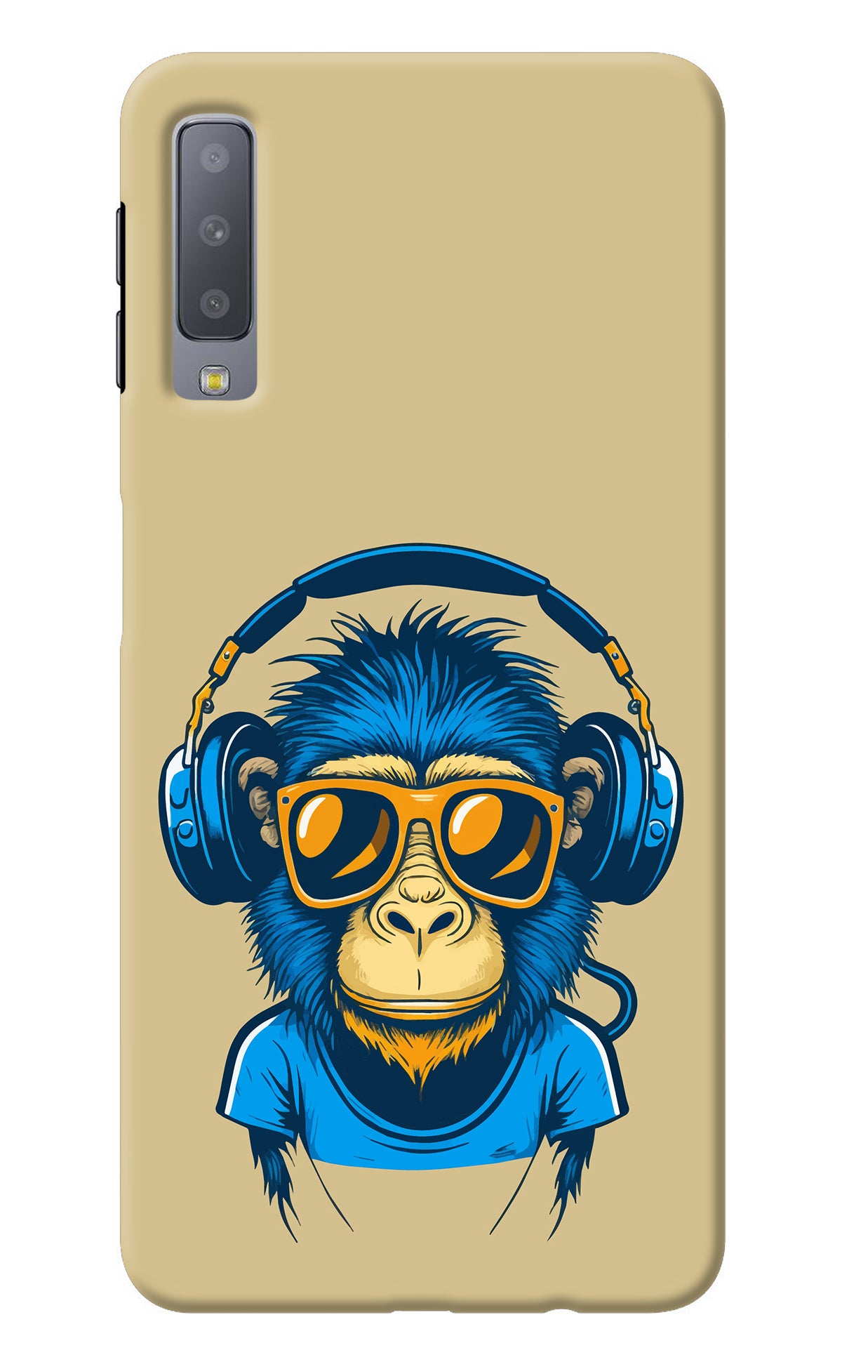 Monkey Headphone Samsung A7 Back Cover