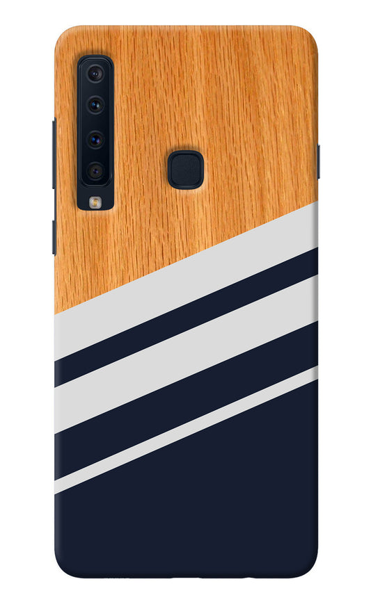 Blue and white wooden Samsung A9 Back Cover