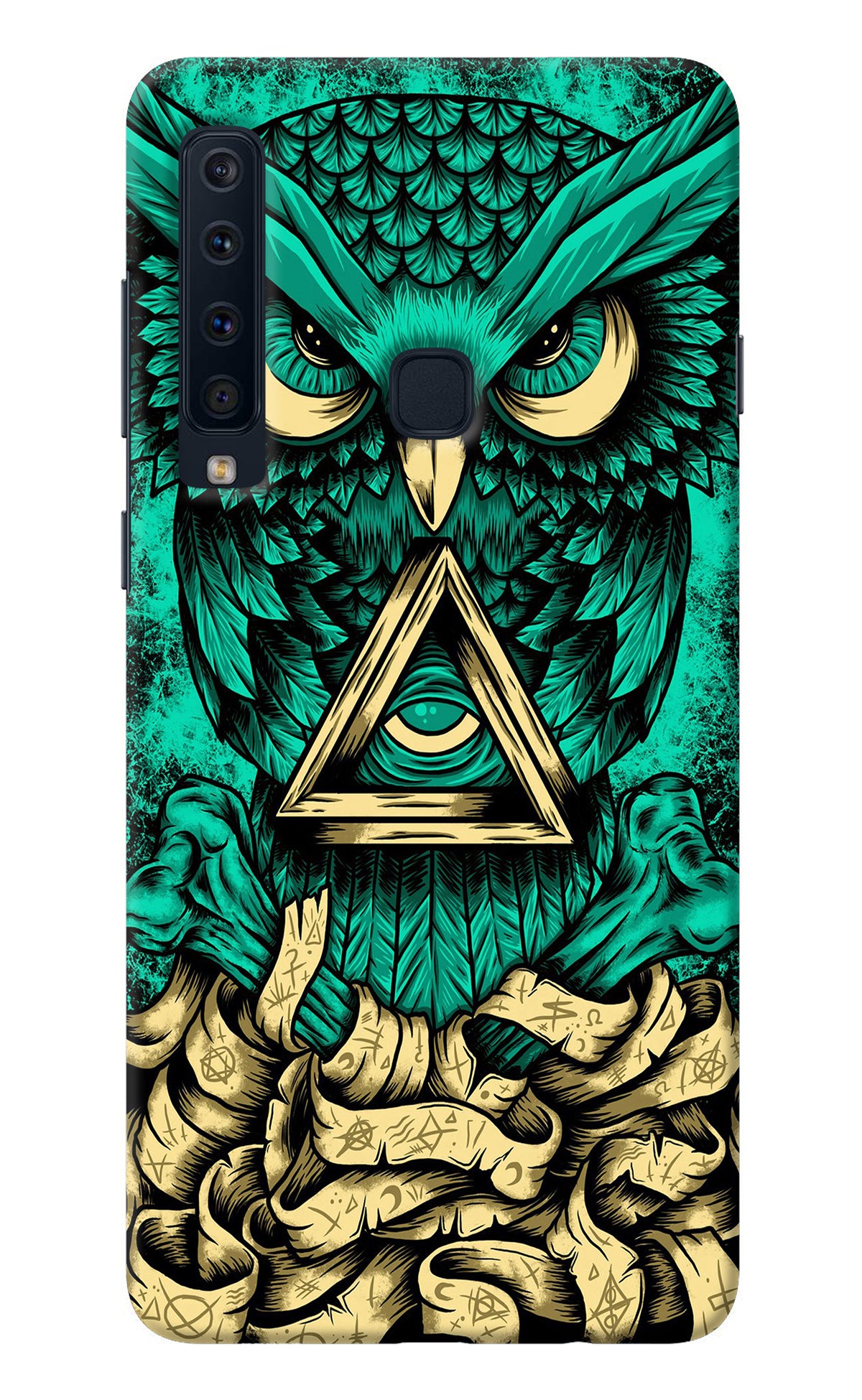 Green Owl Samsung A9 Back Cover