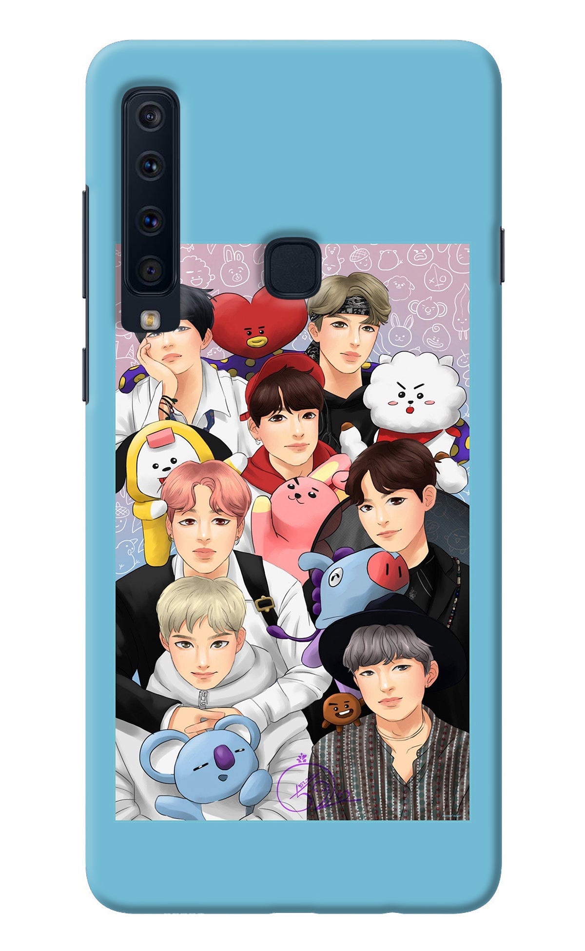 BTS with animals Samsung A9 Back Cover