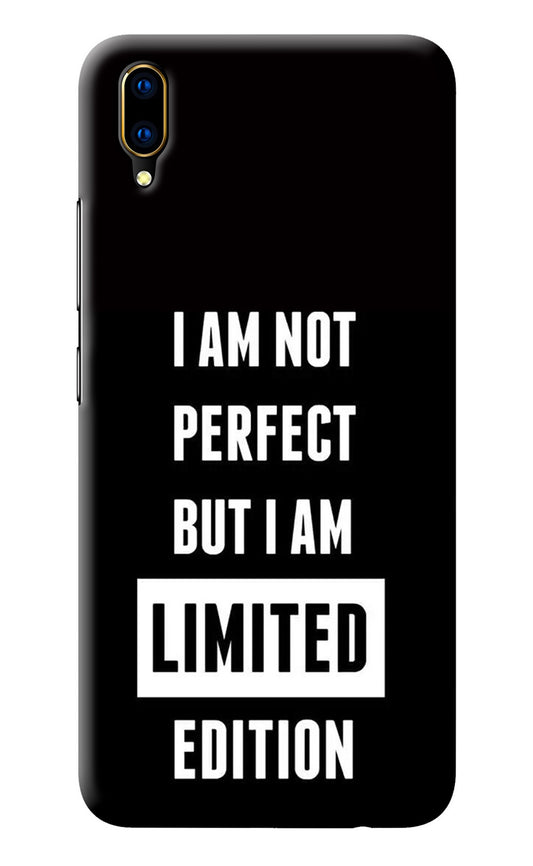 I Am Not Perfect But I Am Limited Edition Vivo V11 Pro Back Cover