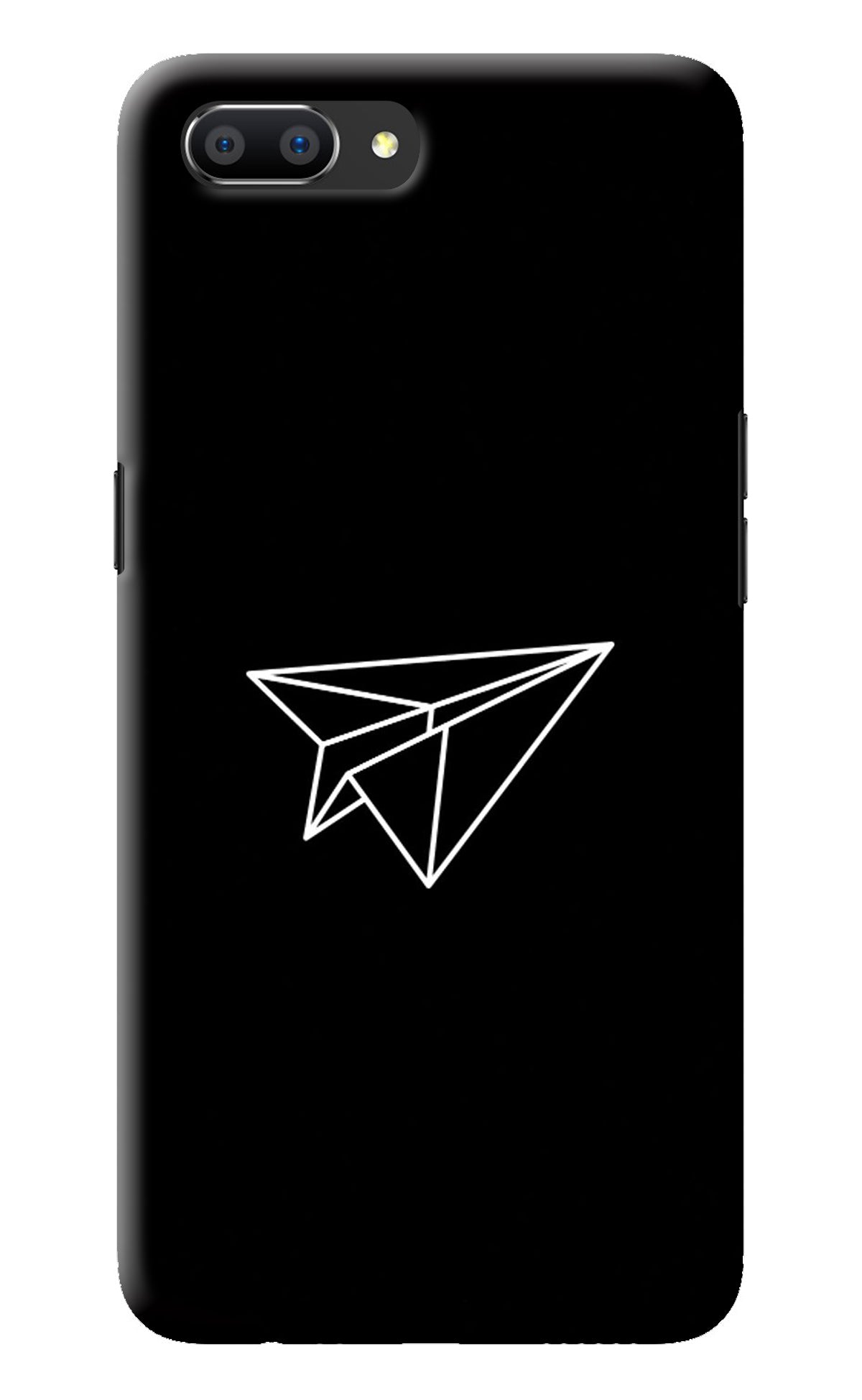 Paper Plane White Realme C1 Back Cover