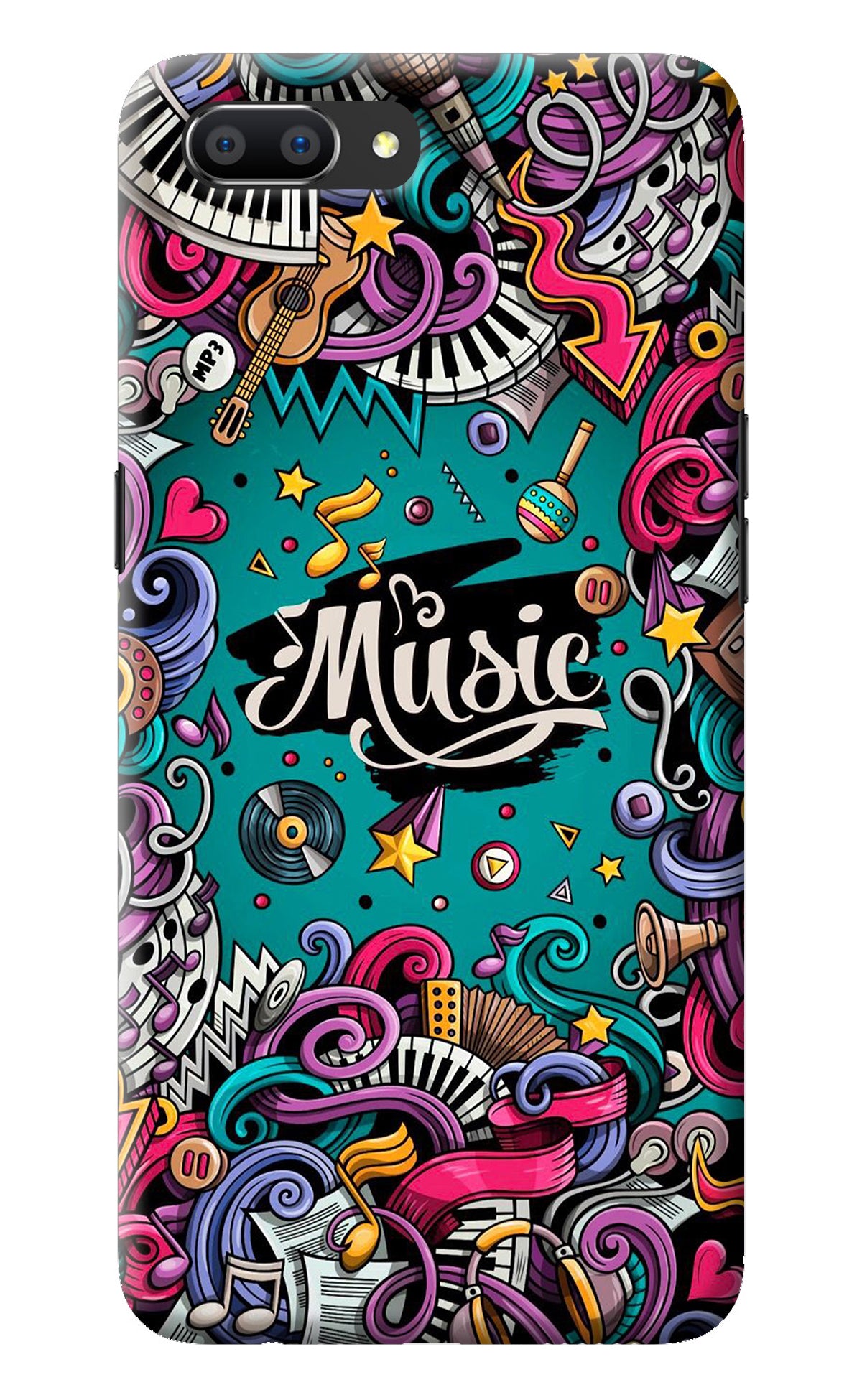 Music Graffiti Realme C1 Back Cover