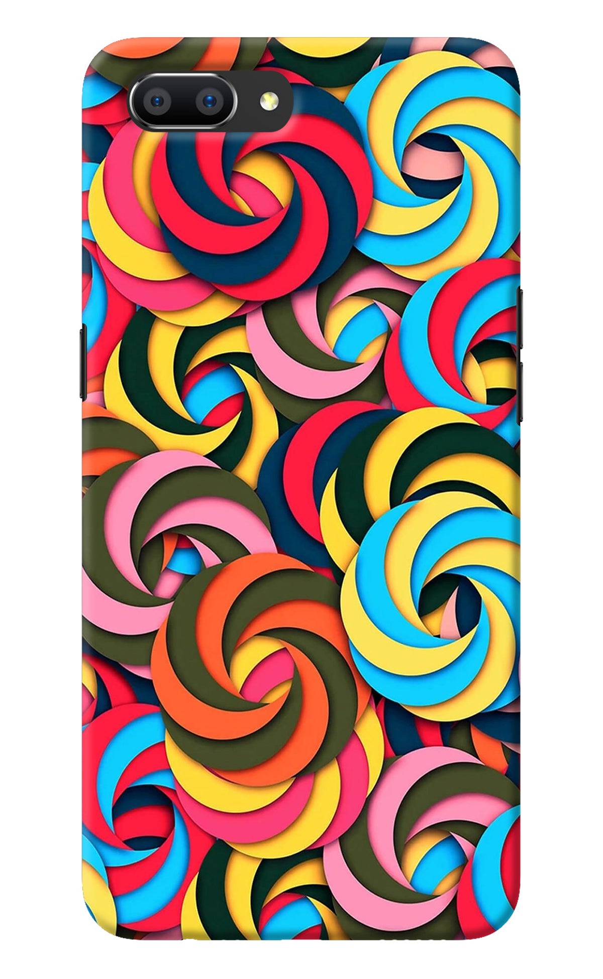 Spiral Pattern Realme C1 Back Cover