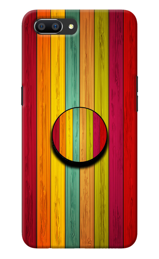 Multicolor Wooden Realme C1 Pop Case