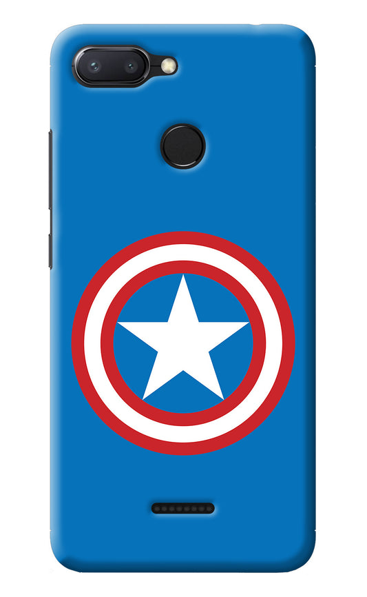 Captain America Logo Redmi 6 Back Cover