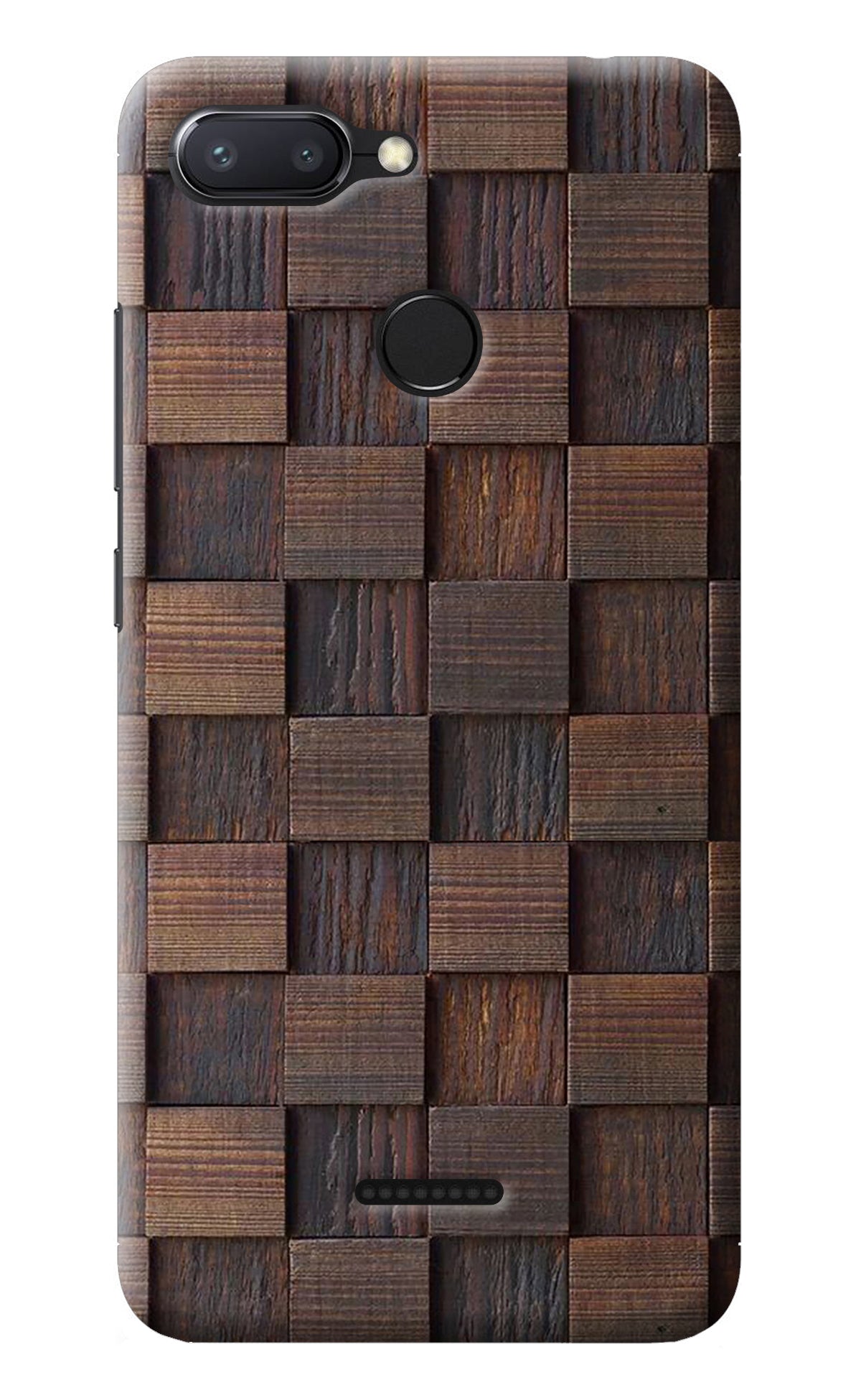 Wooden Cube Design Redmi 6 Back Cover