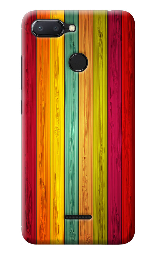 Multicolor Wooden Redmi 6 Back Cover