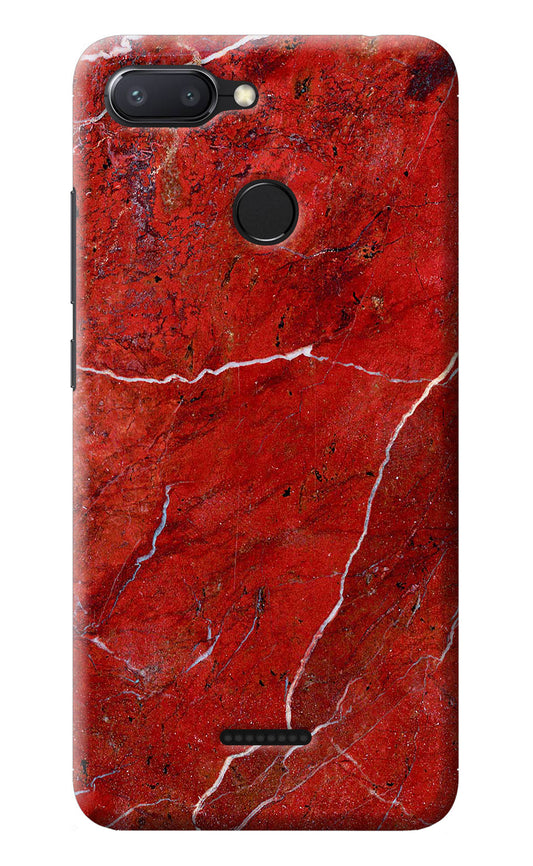 Red Marble Design Redmi 6 Back Cover
