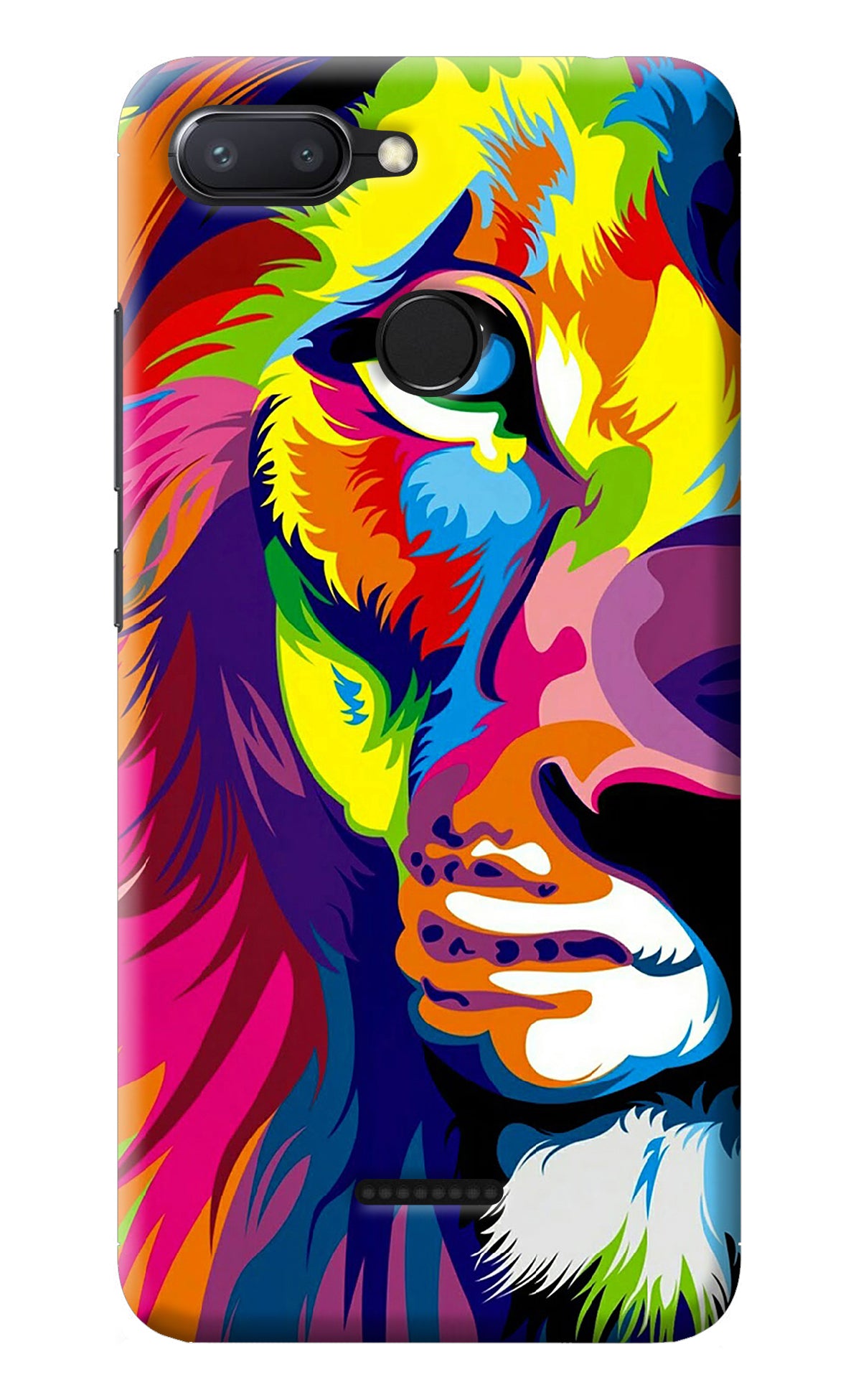 Lion Half Face Redmi 6 Back Cover