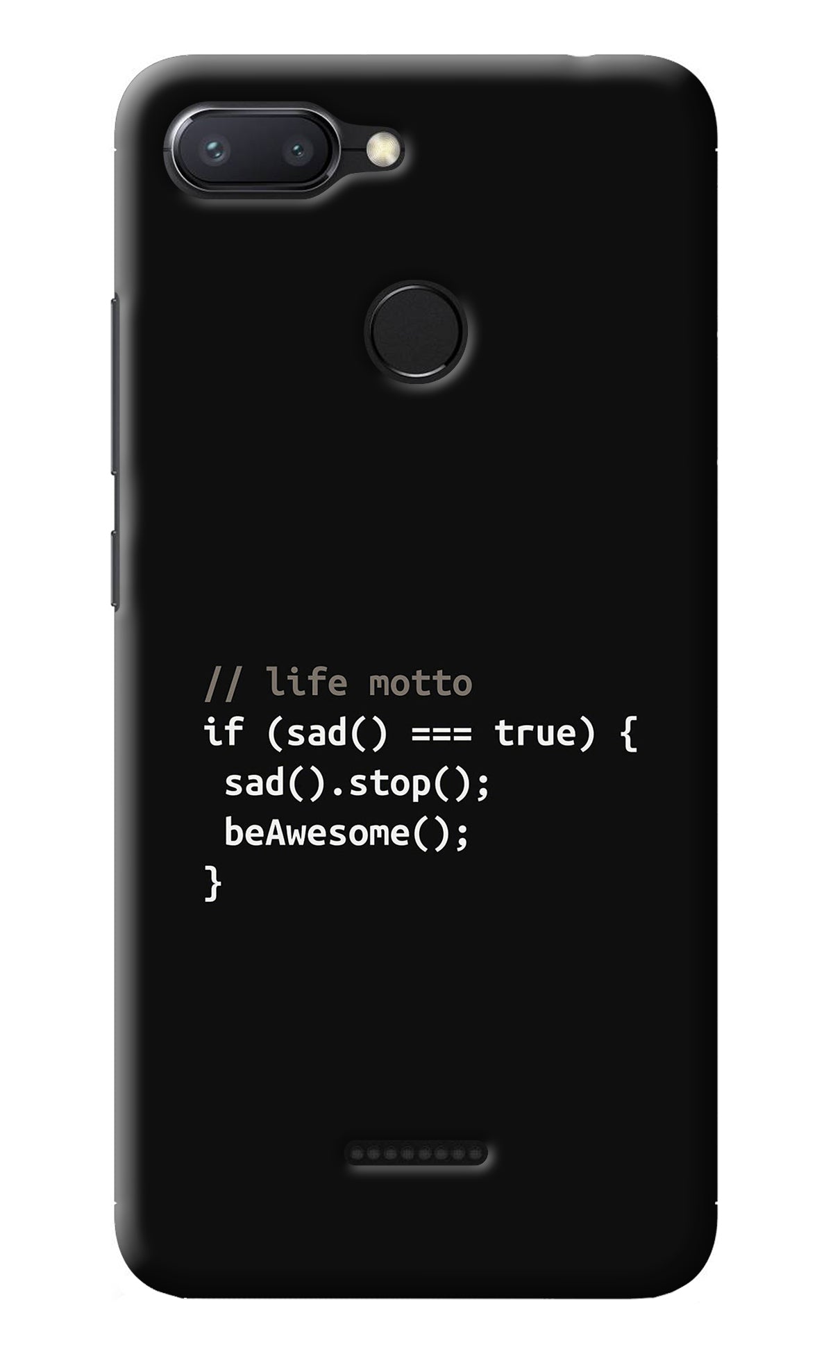 Life Motto Code Redmi 6 Back Cover