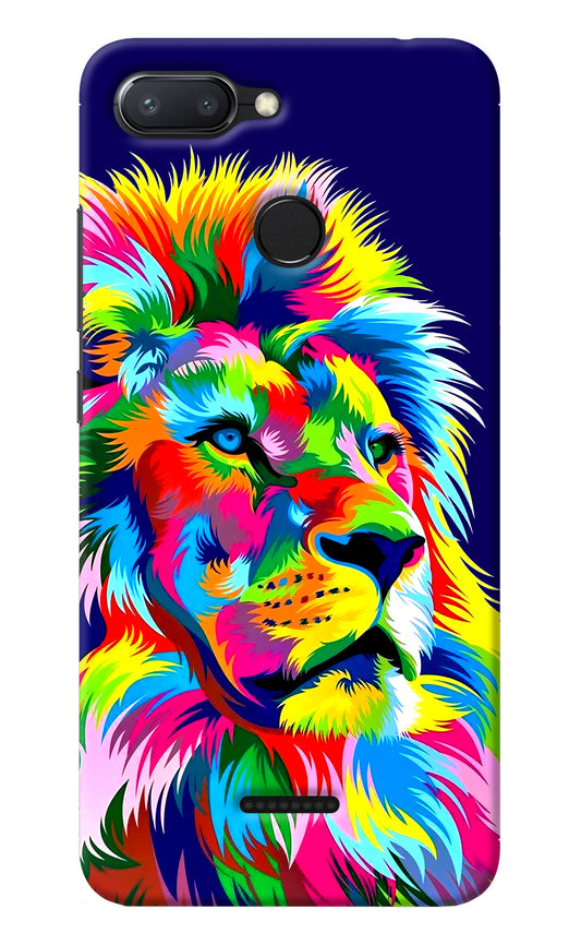 Vector Art Lion Redmi 6 Back Cover